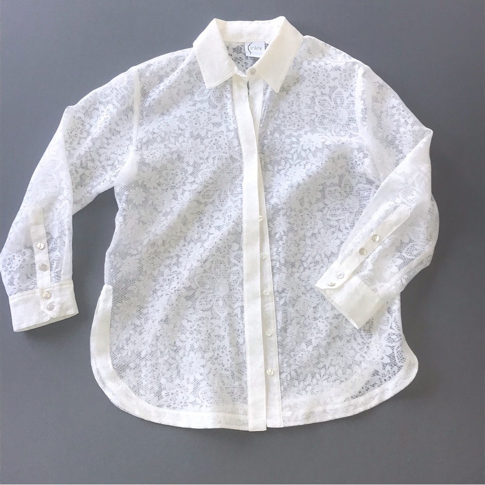 Women’s Finley Lace Button Down Blouse L